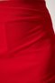 Women's Red Asymmetrical Detail Knitted Shorts Skirt UB00225 - 4