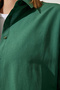 Women's Emerald Green Oversize Long Basic Shirt 3900 DD00842 - 4