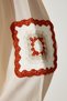 Women's Cream Embroidered Woven Blouse ES00157 - 6