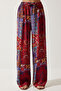 Women Regular Fit Allover Print Palazzo Pants, Multicolor - 4
