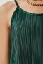 Women's Emerald Green Strappy Summer Pleated Dress DZ00116 - 3