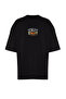 Siyah Oversize/Geniş Kesim Kısa Kol Manzara Nakışlı %100 T-Shirt TMNSS23TS00243 - 7