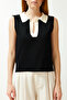 Ekru Polo Yaka T-Shirt Görünümlü Bluz TWOSS24BZ00273 - 6