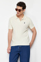 Taş Regular/Normal Kesim Kısa Kol Dokulu %100 Pamuk Polo Yaka T-shirt TMNSS23PO00031 - 4