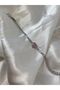 Steel Pink Stone Heart Waterway Zircon Bracelet - 2