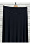 Black Elastic Waist Large Size Mother Skirt-Sendy Fabric - 4
