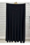 Black Elastic Waist Large Size Mother Skirt-Sendy Fabric - 5
