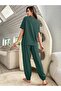 Unisex Brooklyn Printed Bottom Top 100% Cotton T-Shirt Tracksuit Set - 2