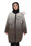 Leopard Patterned Large Size Knitwear Jacket with Pockets - 6