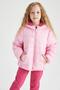 Girl's Hooded Puffer Jacket with Zipper Closure and Pockets Z0406A623Sp