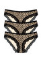 3-Piece Cotton Leopard Lace Women's Panties