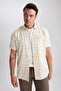 Regular Fit Patterned Linen Blended Short Sleeve Shirt Z5588az23sm - 5