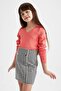 Girl's Crop V-Neck Sweater Z4923a622wn