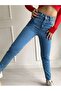 Evolution Blue Colorfast Mom Jean Women's Boyfriend High Waist Power Lycra - 2