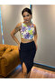 Slit Gathered Polyester Knitted Imported Fabric Skirt - 3