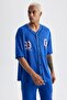 Fit Oversize Fit Back Printed Short Sleeve T-Shirt Z5604az23sm - 7