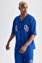 Fit Oversize Fit Back Printed Short Sleeve T-Shirt Z5604az23sm - 6