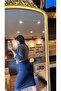 Slit Gathered Polyester Knitted Imported Fabric Skirt - 2