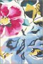 Pink Blue Themed Floral Flower Patterned Modern Decorative Carpet 3508