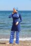 Loose Design Closed Hijab Swimsuit with Scarf 3360 - 4