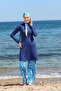 Loose Design Closed Hijab Swimsuit with Scarf 3361 - 5