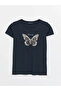 Crew Neck Printed Short Sleeve Women's T-Shirt - 2
