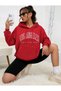 STYLE-X LOS ANGELES PRINTED, 100% COTTON, OVERSIZE, WOMEN'S HOODED SWEATSHIRT - 3