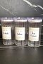 Glass Jar Spice Rack Borosilicate 280 ml 18 Pieces with Transparent Lids (ROUND) (EXCLUDING STANDS) - 5