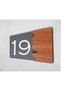 Woodenseri Horizontal Plexi Wooden Detailed Uv Printed Apartment Apartment Hotel Office Door Number Door No:19 - 3