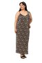 Large Size Adjustable Strap Hairband Craved Satin Black Dress - 2