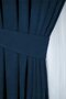 Navy Blue Honeycomb Velvet Textured Island Background Curtain with Flat Stitching Extraforce Gathering 1st Class Quality - 3