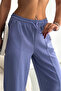 Women's Lilac Carrot Cut Straw Sweatpants - 4