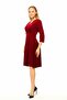 Women's Pleated Double Breasted Collar Dress - 5