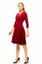 Women's Pleated Double Breasted Collar Dress - 4