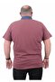 Large Size Polo Denim Collar T-Shirt 23420 Purple - 3