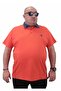 Large Size Polo Denim Collar T-Shirt 23420 Orange