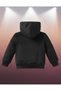 Children's Lion Printed Hooded Sweatshirt - Kids Hooded Black Sweat - 2
