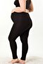 Maternity Leggings Black with Waist Adjustment - 3