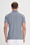 Men's Navy Blue Slim Fit Slim Fit Cotton Polo Neck T-Shirt - 5