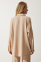 Women's Beige Comfortable Knitted Shirt Trousers Set KH00090 - 7