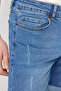 Blue Slim Fit Rake Destroyed Denim Jeans Shorts Tmnss21Sr0727 - 5