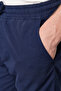 Lacivert Relaxed Fit Lastikli Beli Bağlamalı Yazlık %100 Pamuk Yumuşak Keten Pantolon TMNSS24PL00002 - 6
