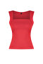 Kırmızı Düz Kare Yaka Askılı Büzgülü Fitted/Vücuda Oturan Esnek Örme Bluz TWOSS24BZ00400 - 7