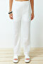 Ecru Embroidery Straight Cut Woven Trousers TWOSS24PL00090 - 4