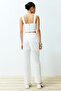 Ecru Embroidery Straight Cut Woven Trousers TWOSS24PL00090 - 6