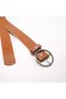 3-Piece Round Buckle Women's Trouser Belt, Coat Belt, Dress Belt, Shirt Belt - 4