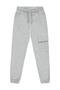 3pcs unisex girls boys set 1pcs gray cargo pocket sweatpants 2pcs basic t-shirts 7-14 years old - 2