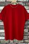 Men's Red Believe Printed Oversize T-shirt - 2