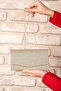 Women's Gold Glitter Sand Mini Box Shoulder Evening Bag - 2