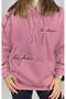 Women's Pink Los Angeles Printed Oversize Hooded Sweatshirt